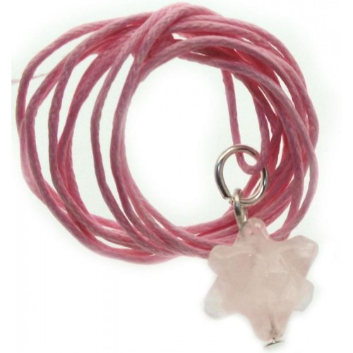 Rose Quartz Gemstone Mini Merkaba Pendant